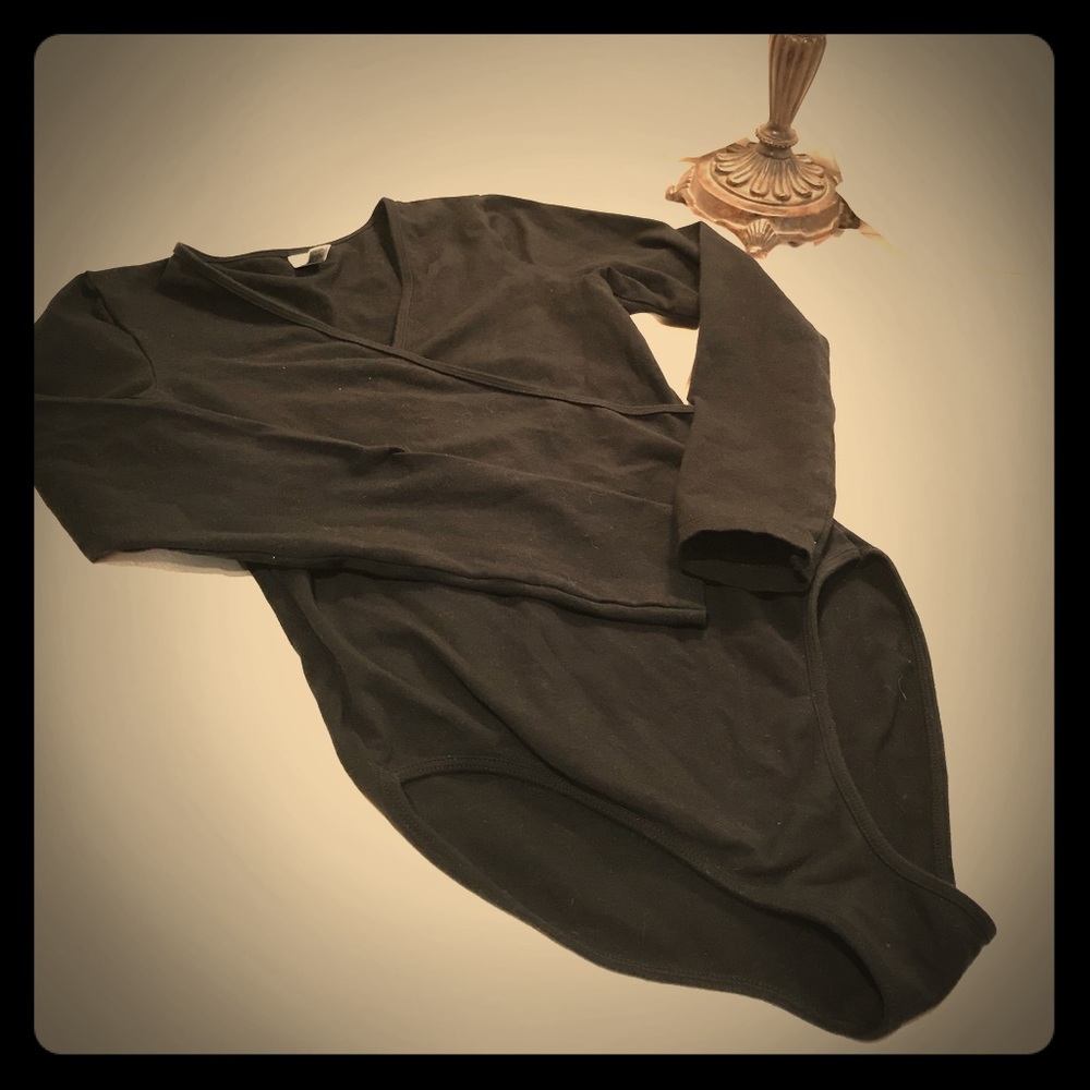 American Apparel body suit in black-size large